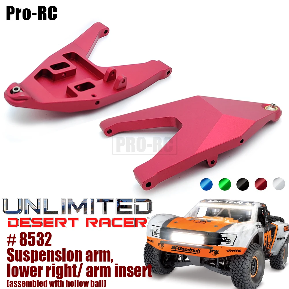 

For Traxxas 1/7 Unlimited Desert Racer UDR Aluminum 8532 8532 Suspension Arm Lower Right/ Arm Insert (Assembled w/ Hollow Ball)