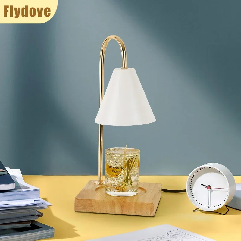 

Korean Wood Aromatherapy Wax Melting Table Lamp Simple and Adjustable Dimming Bedhead Home Desktop Lighting Decoration Ornament