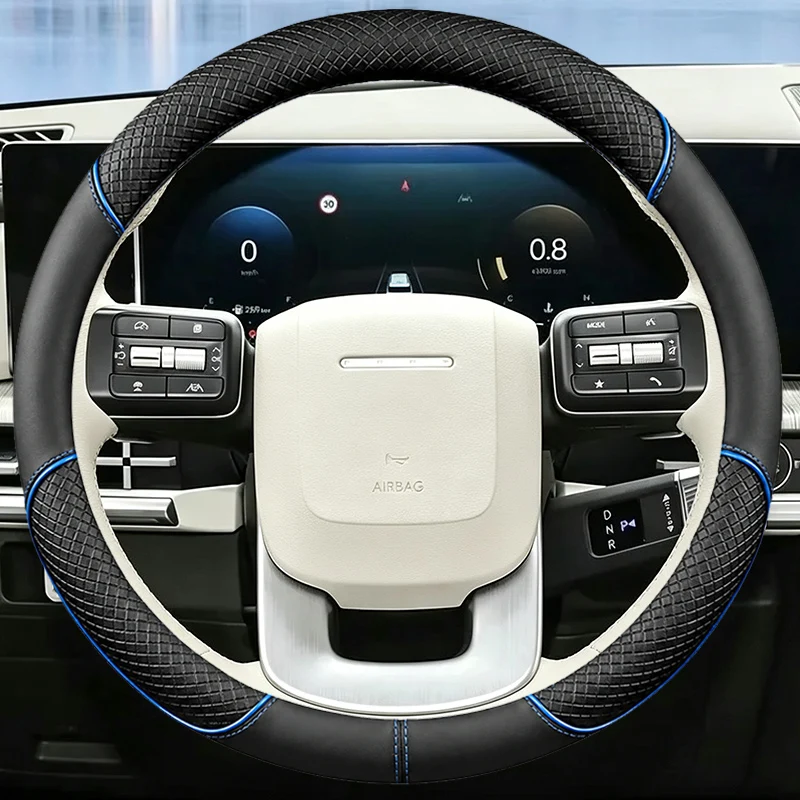 Circular Car Steering Wheel Cover for Hyundai Santa Fe 2024 Santa Fe MX5 IX45 Steering Wheel Interior Protection Accessories