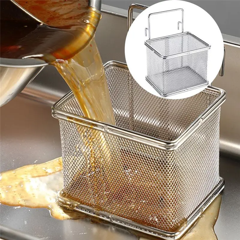 2026 New Stainless Steel Hot Pot Colander with Hook Noodle Drainer Filter Mesh Sieve Strainer Spoon for French Fries Pasta