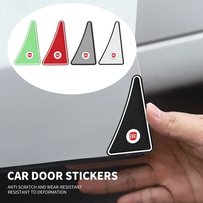 2pcs Car Door Corner Anti Collision Sticker Protector Cover For FIAT Abarth 500 Panda Bravo Punto Tipo Linea Ducato Freemont