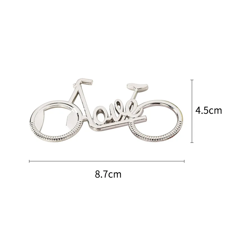 100pcs Bicycle Lover Zinc Alloy Bottle Opener Beer Soda Bottle Opener Bike Shape Kitchen Gadget