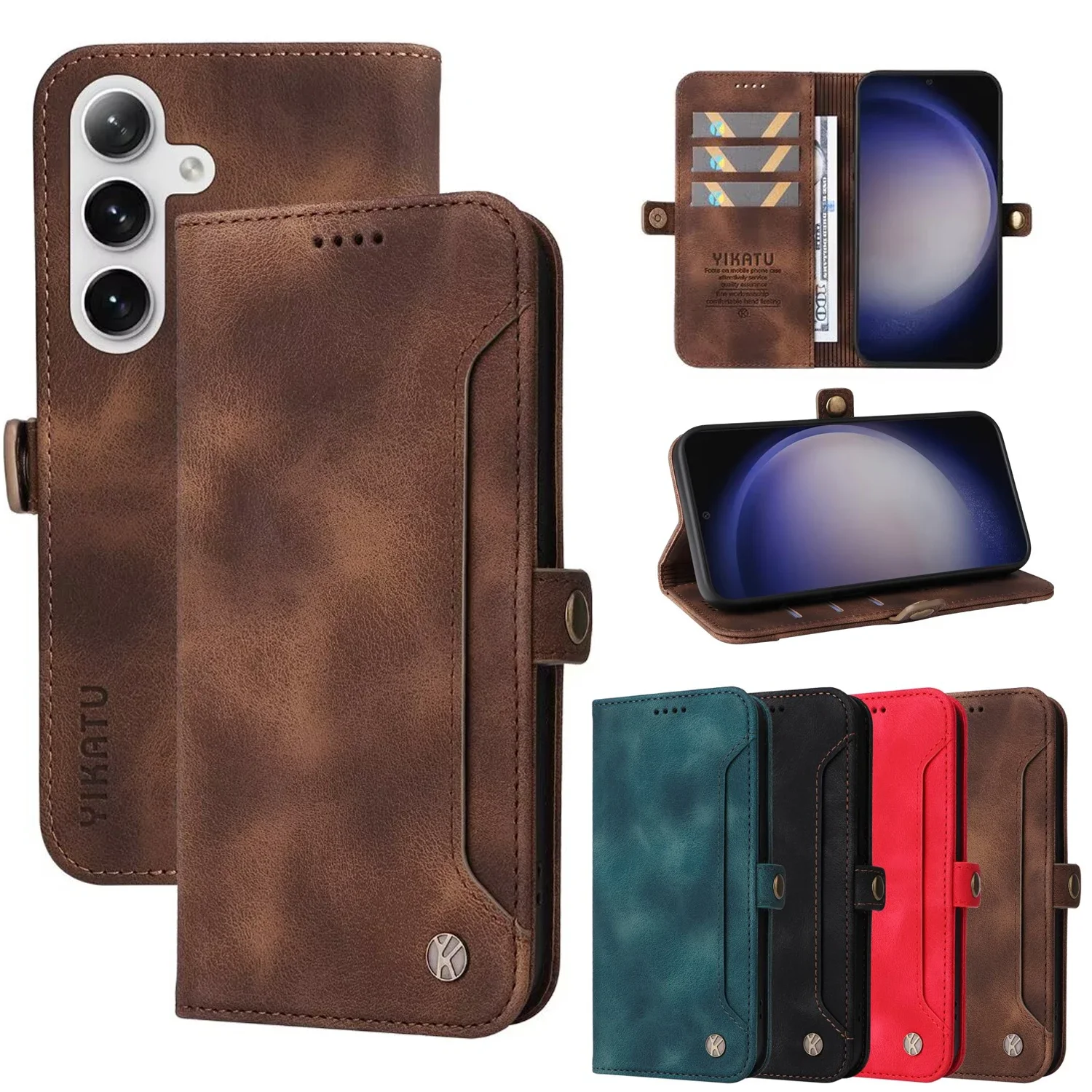 

Wallet Leather Case For Samsung Galaxy S10 S9 Plus Note 20 Ultra 10 Pro 5G 9 Lite A91 A81 A73 A72 4G M80s M70s M60s M53 M52 M40s