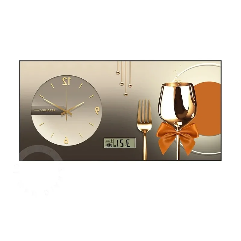*Design Room Nordic Light Wall Clock Aesthetic Bathroom Living Room Digital Wall Clock Bedroom Modern Reloj De Pared Home Decor
