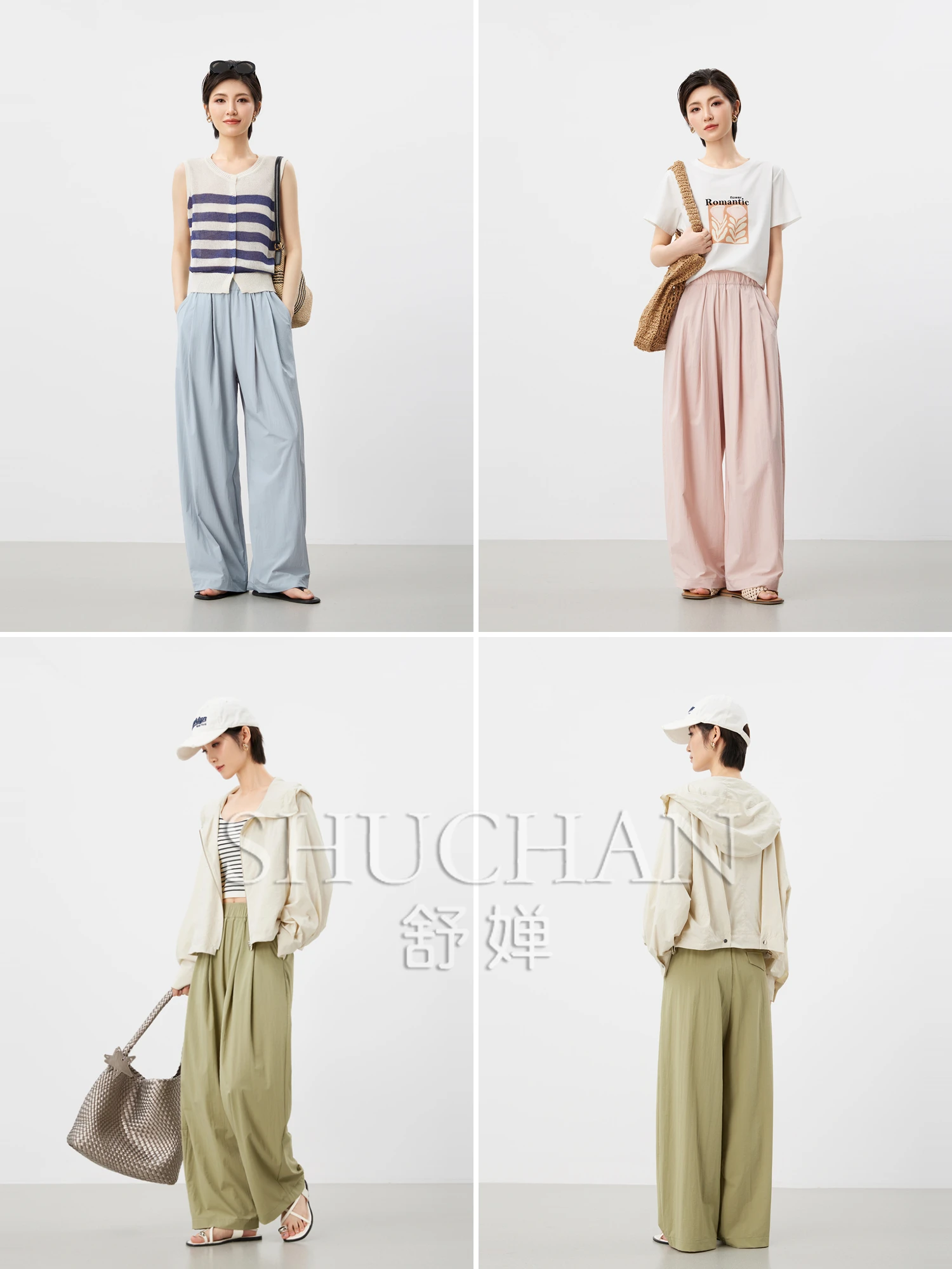 야외 조명 및 통기성 UPF50 + 얼음 느낌의 자외선 차단제 및 여성용 모기 방지 루즈 캐주얼 바지