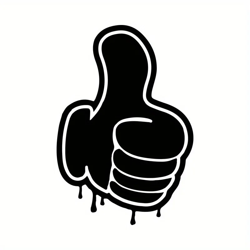 2 قطعة/المجموعة الكتابة على الجدران Thumbs Up ملصق مائي لأجهزة الكمبيوتر المحمول جراب هاتف الشارع الفن متحمس هدية ملصق