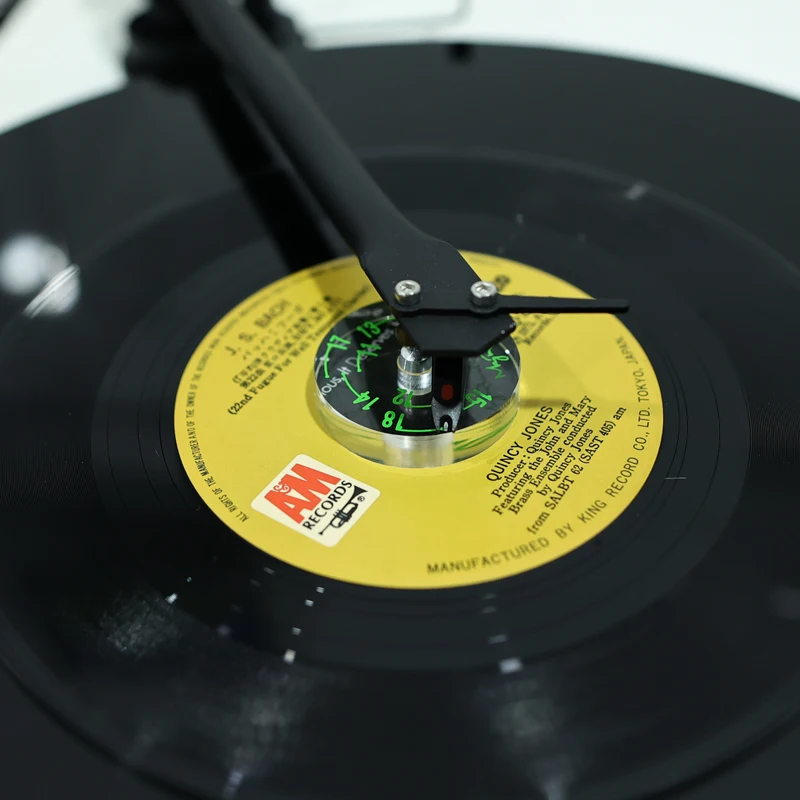 อะแดปเตอร์แปลงแผ่นเสียงไวนิล38มม. 7นิ้ว45รอบต่อนาทีอะคริลิคแผ่นเสียงเทคนิคอะแดปเตอร์ตรงกลาง