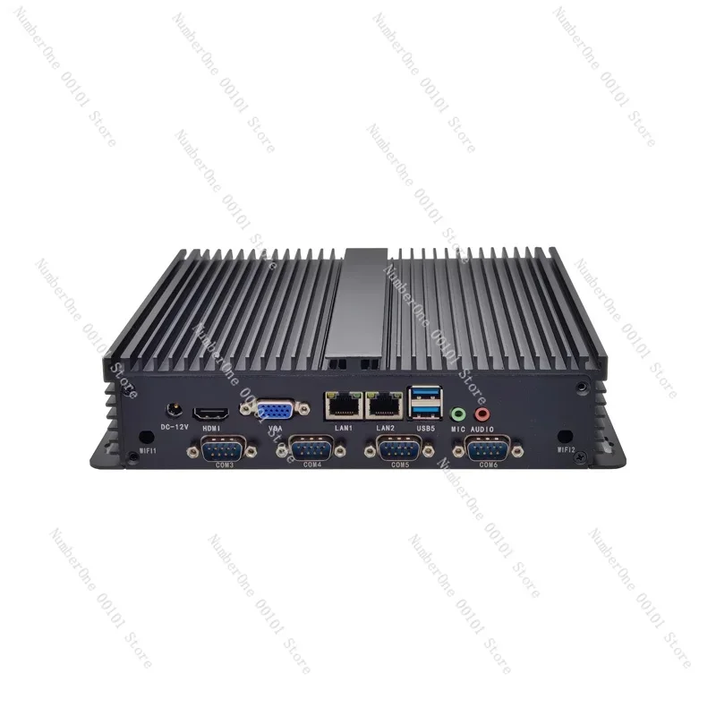 منافذ مصنع الصين 2lan مع 6COM win10 win11 كمبيوتر صغير بدون مروحة Inte-l core I7 10710u كمبيوتر صناعي صغير