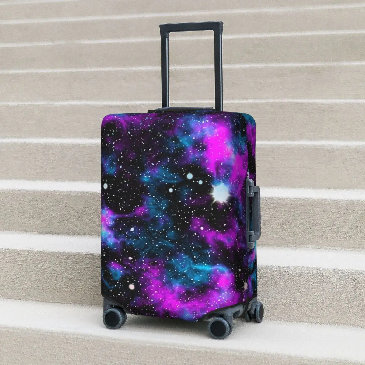 

Purple And Blue Galaxy Suitcase Cover Protection Elastic Travel Luggage Protector Covers for 18-32 Inch