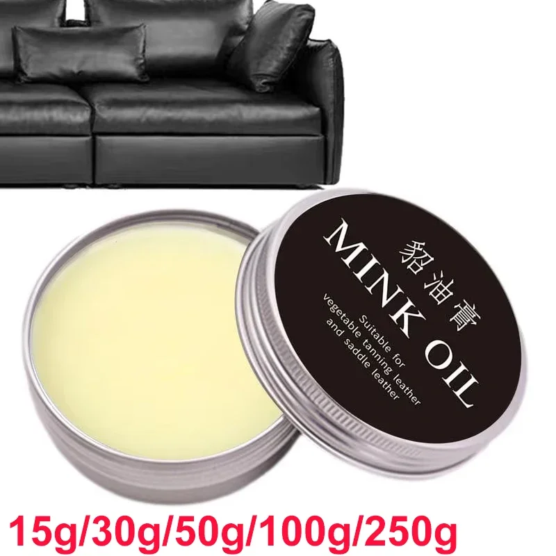 

Mink Oil Cream For Leather Shoes Bags Leather Care Cream Leather Maintenance Cream15g/30G/50G/100G/250G Refurbishing paste