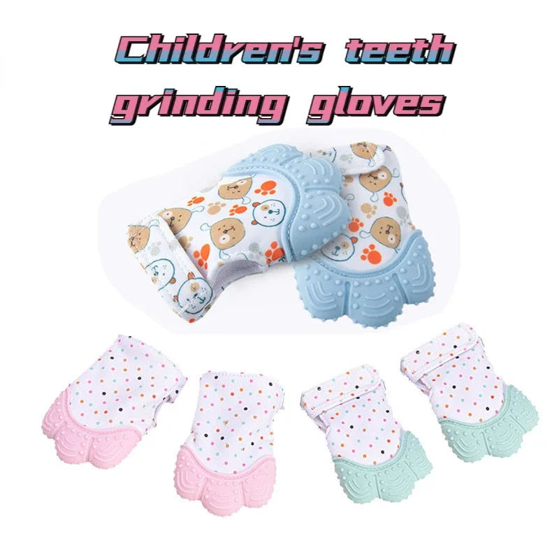 Baby Teether Cartoon Printed Children'S Gloves for Children and Babies Teethers Anti Eating Hand Teething Chewing Toy Baby Stuff