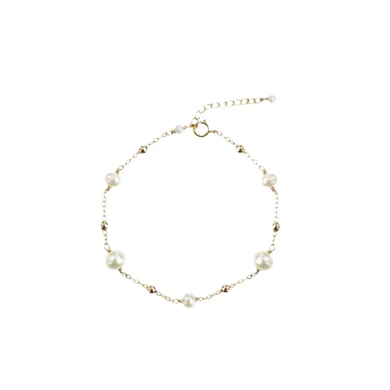 Nebula 14K Gold Filled Natural Pearl Bracelet Ins Niche Minimalist Luxury Fashion Jewelry For Women Students