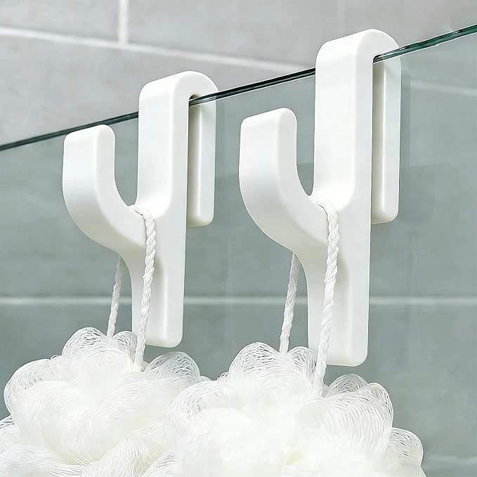 3D Douchedeur Handdoekhaak voor 8mm Glazen Deuren Badkamerhanger voor Kleding Handdoek Badjassen Wasgoed Studentenhuis Appartement