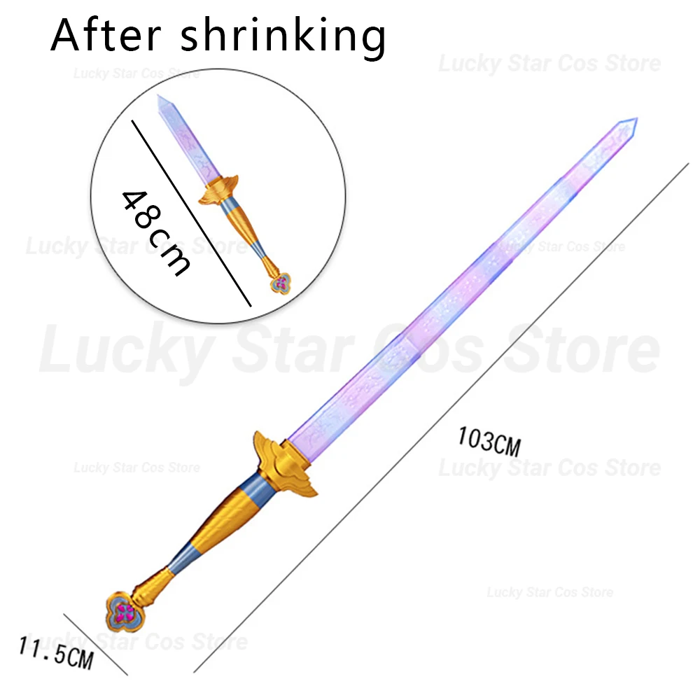 2026 New Purple Rumi Sword Telescopic Cosplay Prop With Symbol Plastic Long Sword Fantasy Accessory Gift Costume Props 2