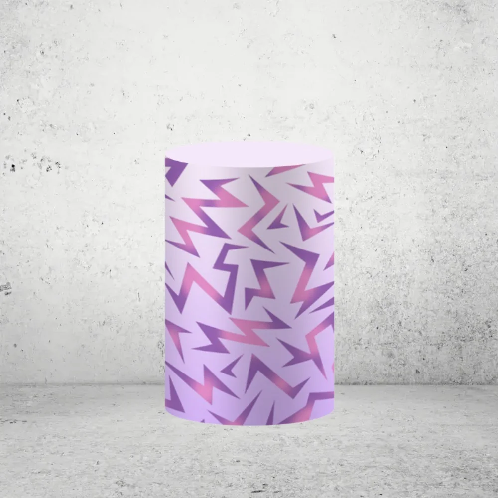 Yeele Photography Background Purple Kpop Music Note Cylinder Covers Cake Column Backdrop Girls Birthday Baby Shower Party Decor