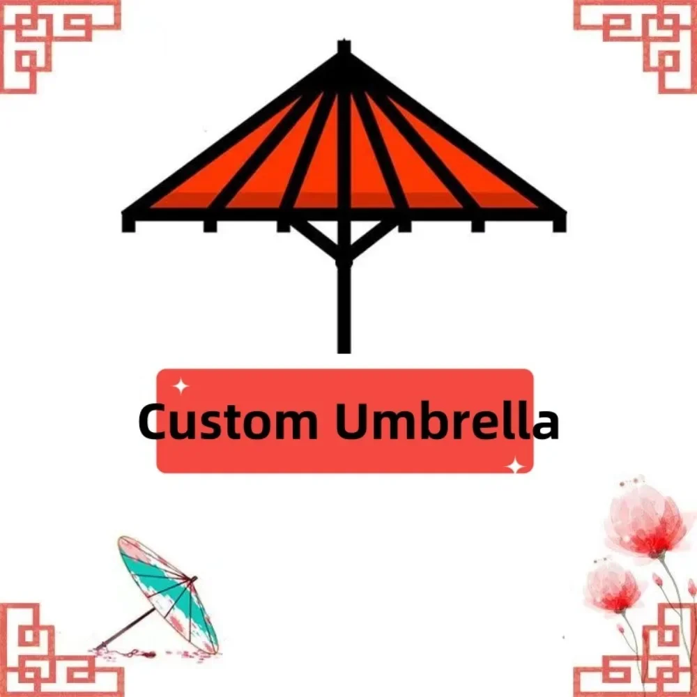 Custom Chinese Traditional Oil Paper Umbrella Uv Sun Ancient Cosplay Prop Dancing Parasol Hanfu Japanese Anime photography props