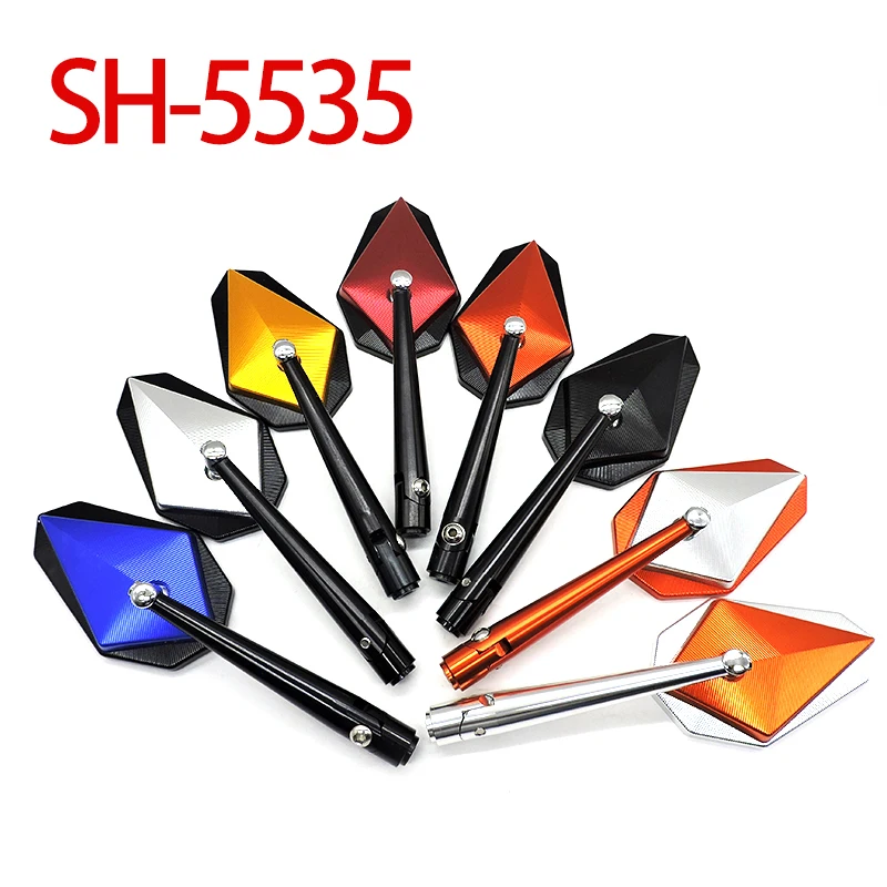 

Motorcycle Rear View Side Mirror Wide Angle Reflector Clear Wide Range Bike Rearview Mirrors Cycling Flexible Left Right Mirror
