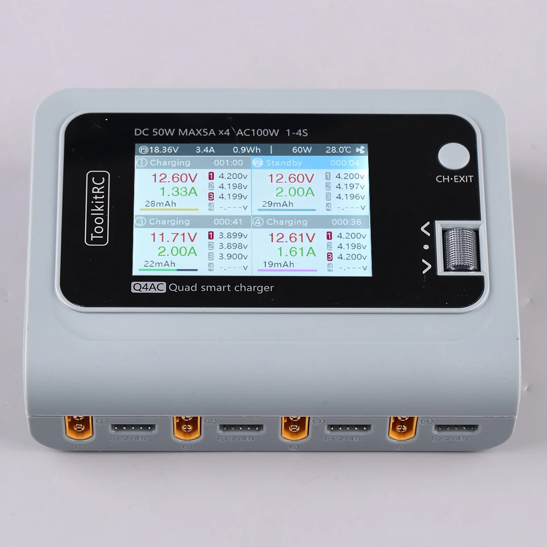 ToolkitRC رباعية 4 Q4AC شاحن M4Q بطارية ليثيوم شاحن ميزان FPV معبر الطائرة بدون طيار 1-4S #5