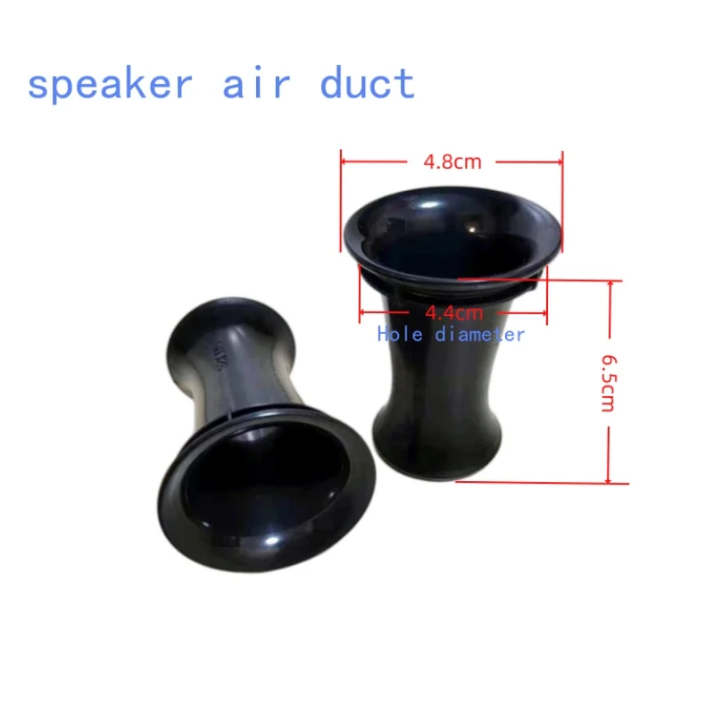 Dual Horn Speaker Bass-Reflex Tube, Speaker Air Duct, Specifications: Total Length 65mm, Opening Diameter 44mm; Audio Air Duct, Speaker Bass-Reflex Tube, Subwoofer Air Outlet, Dual-Flared Speaker Air Duct Suitable for Cabinets with a Volume Of: 7~12L, for Cabinets 3inch , 4inch , 4.5inch .