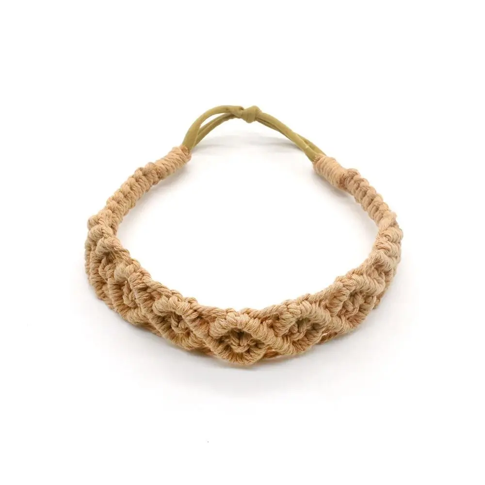 

Headwrap Small Daisy Braided Rope Turban Ethnic Style Crochet Bandana Bohemian Headband Women Hair Scarf Macrame Hair Band