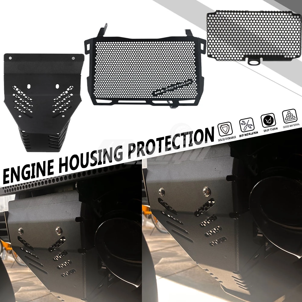 Motorcycle Radiator Guard Oil Guard Engine Guard Cover Sets FOR DUCATI Multistrada 1200 1200S D Air Pikes Peak 2015 2016 2017