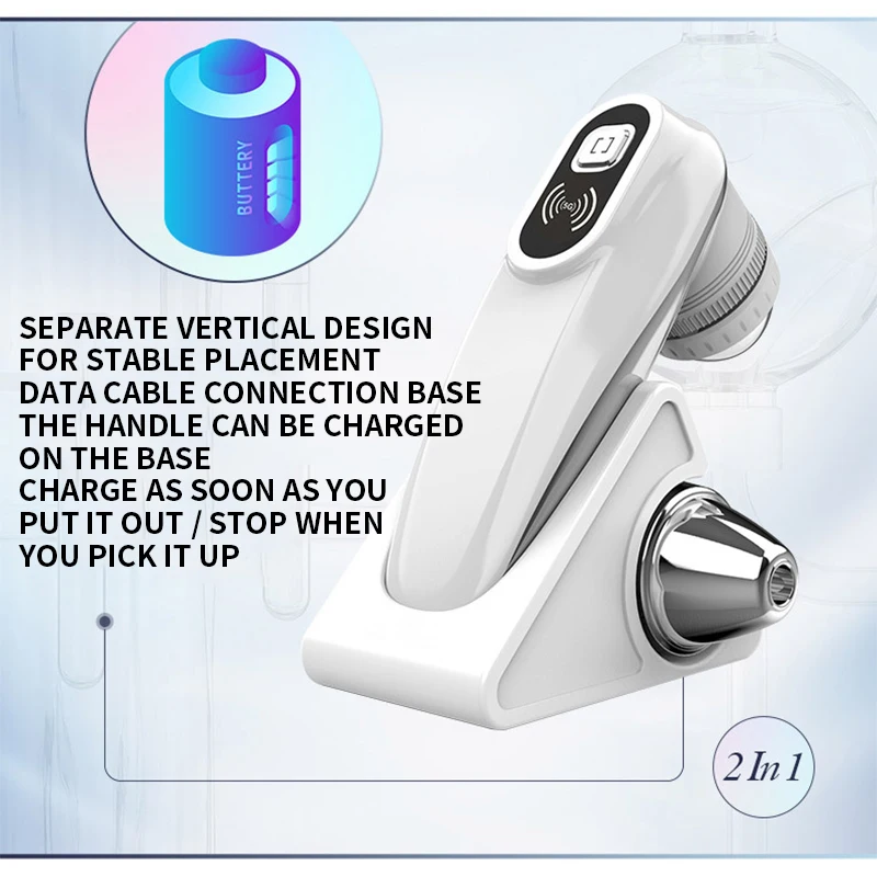 เครื่องตรวจจับรูขุมขนบนหนังศีรษะแบบไร้สายเครื่องวิเคราะห์เส้นผมเครื่องตรวจสภาพผิวหน้ายูวีเครื่องตรวจจับผิวหน้าแบบมืออาชีพ
