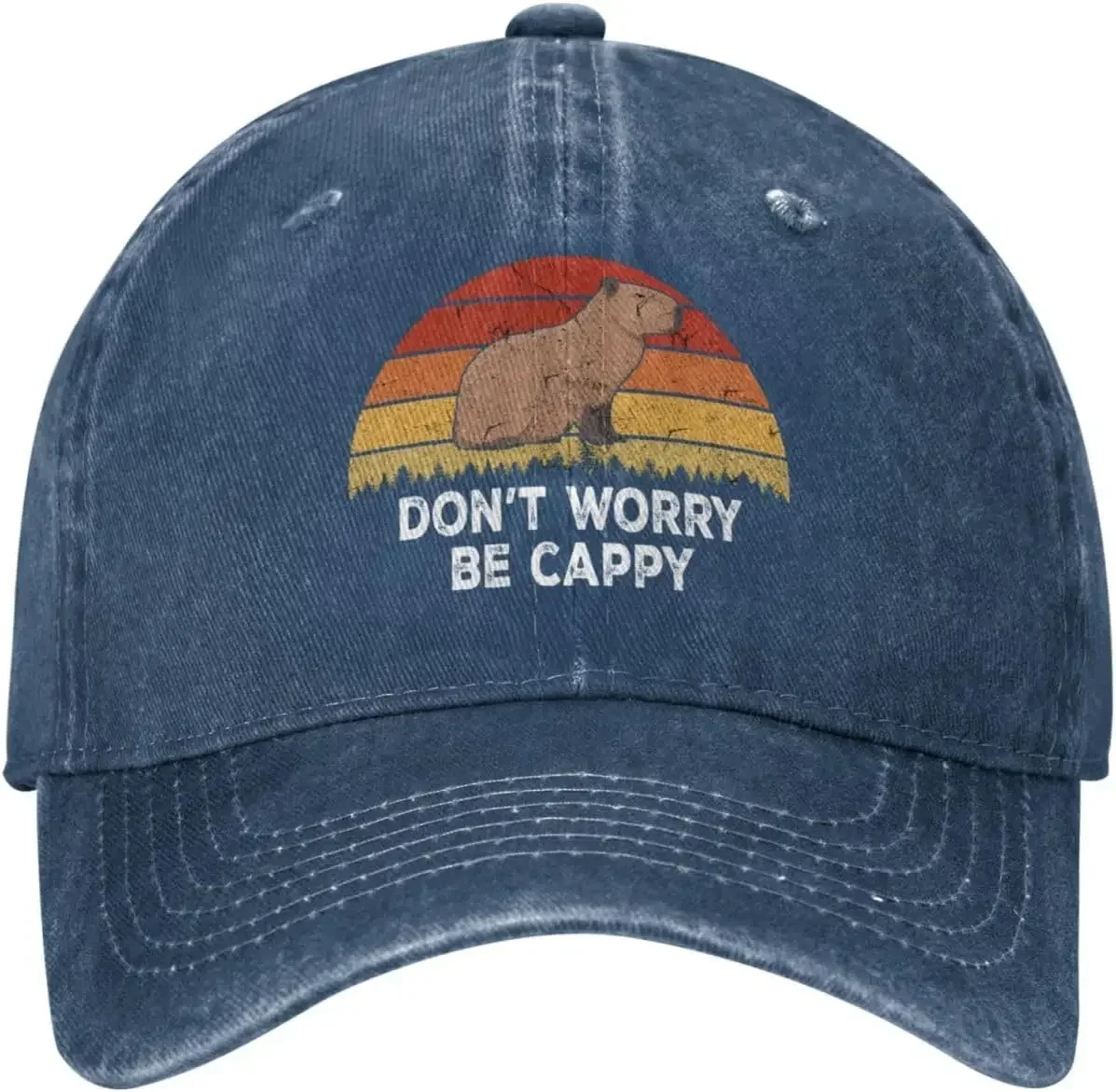 New Dont Worry Be Cappy Capybaras Hat Men Baseball Cap Vintage Cap