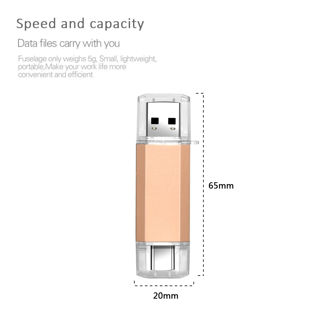 50pcs Pen drive With Type-C 1GB 16GB 32GB 64GB Flash Usb2.0 Memory Stick Flash Pendrive 128GB 256G 512G cle U disk Pen gift