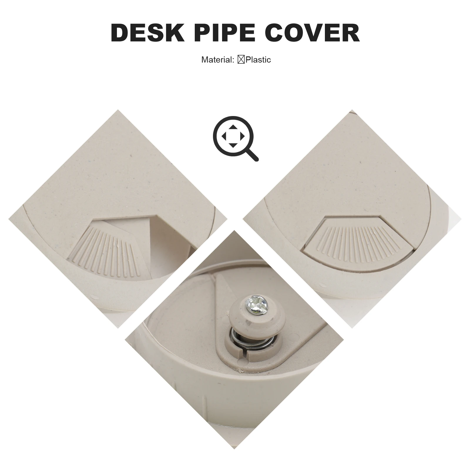 

10pcs Plastic Round Cable Hole Cover for 53mm Computer Desk Grommet Office Home Hotel Bank Milling Accessories