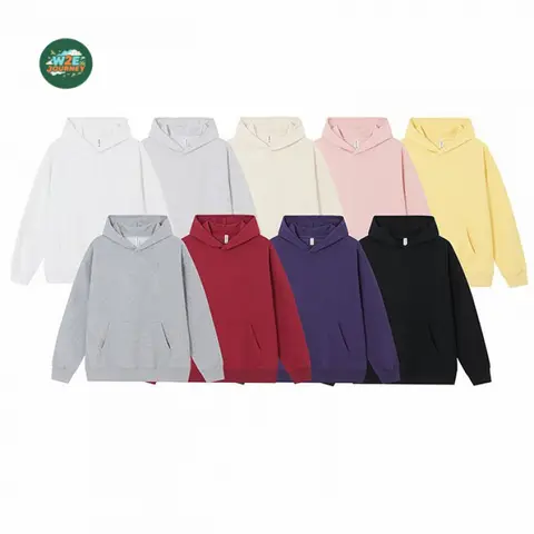 W2EJOURNEY Högkvalitativ EU US-storlek Streetwear Höst Vinter Cleanfit Kraftig 420g French Terry Hiphop Boxy Hoodie 10 best sales huvtröja med boxig passform - №3