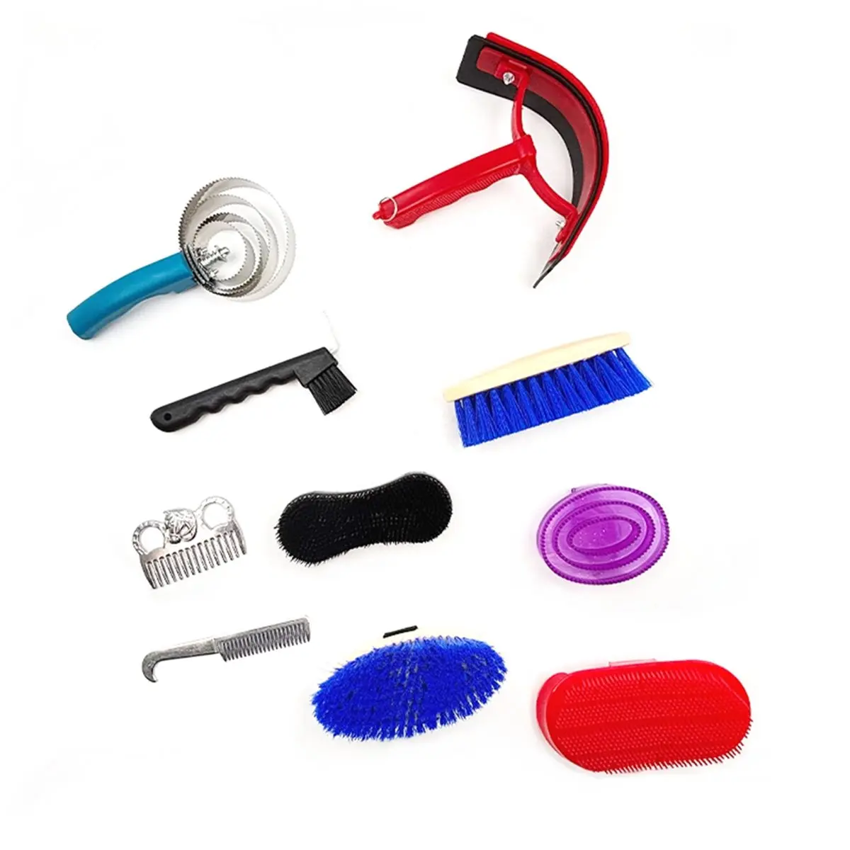 DT38 Professional Horse Grooming Brush Set for Enhanced Cleaning & Care, Ideal for Bathing and Stable Maintenance
