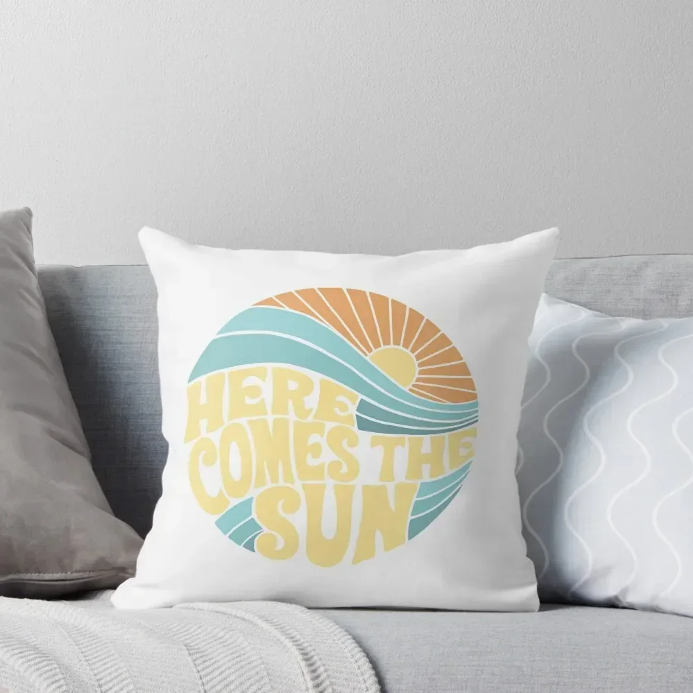 

Groovy Here Comes the Sun Throw Pillow Cushion Cover Set Custom Cushion Photo pillow