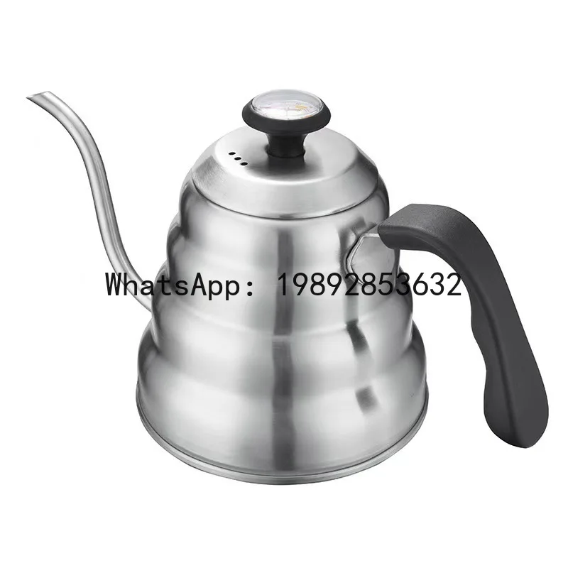 

PYJ 304 stainless steel cloud hand brewed coffee pot with thermometer thin mouth pot dripping long mouth pot