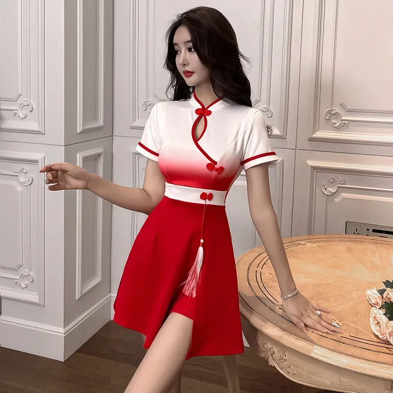 Women Work Clothes Shirt Short Skirt Suit Hotel Waiter Beauty Salon Spa Massage Nail Cafe Foot Bath Technician Overalls Uniform