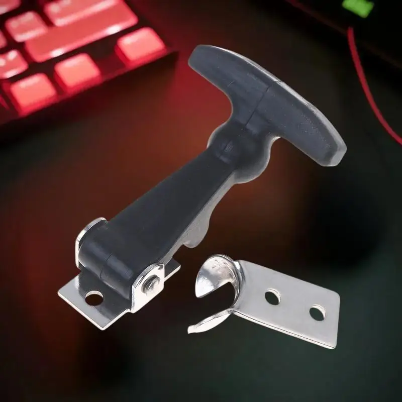 

（NEW）Rubber Hood Catch With Bracket Elastic Stainless Steel Rubber Hood Catch Flexible T-shaped Drawer Latch For Coolers Boats