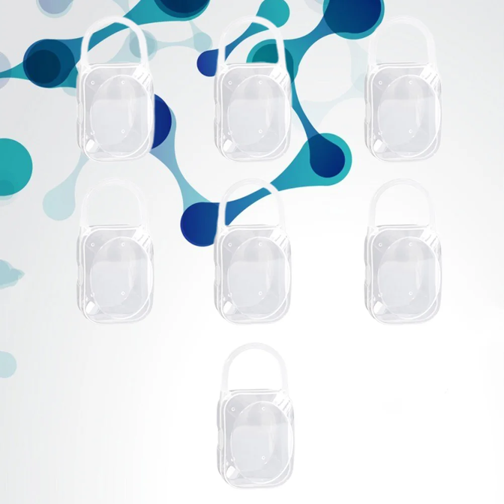 7Pcs Baby Pacifier Storage Box Dustproof Portable Pacifier Holder Infant Container Protects Clips Pacifiers Keeps Accessories