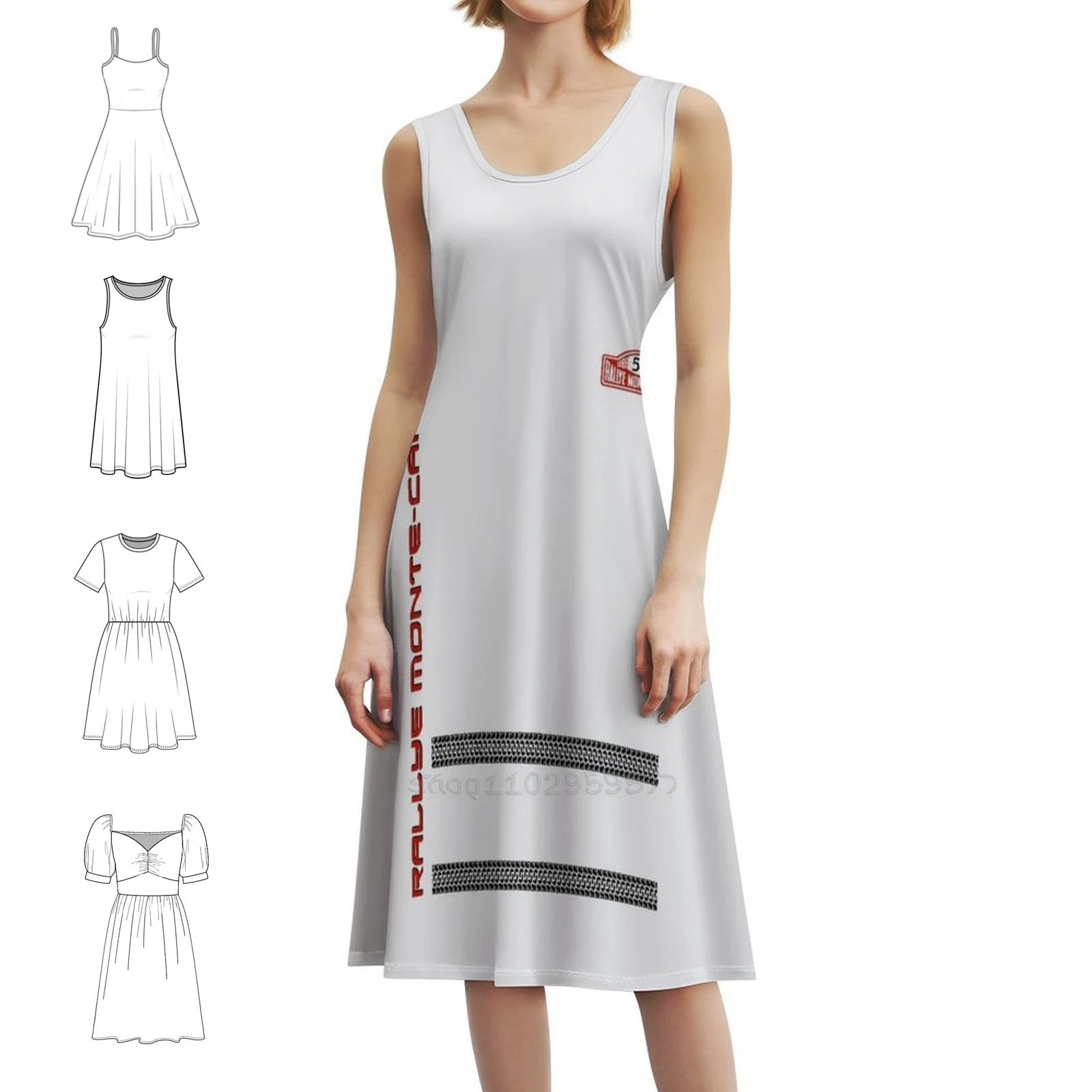 

Rallye Monte-Carlo Rally Logo Design Women's Streetwear Party Dress Trendy Print Club Clothing For Female Rallye Monte Carlo