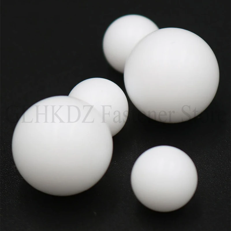 ลูกบอล PTFE แข็งสีขาว1-3ชิ้นลูกบอล F4ลูกบอลพลาสติกไดอะแฟรมบอลสูบลมฉนวนป้องกันการกัดกร่อน