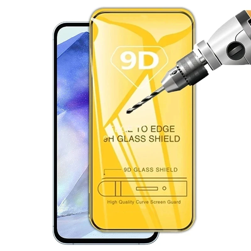 5 Stück 9d gehärtetes Glas für Samsung Galaxy A73 A55 A54 A34 A13 A14 A53 A52 A12 A33 A23 A32 A15 A03 M12 M32 M52 Displays chutz folie