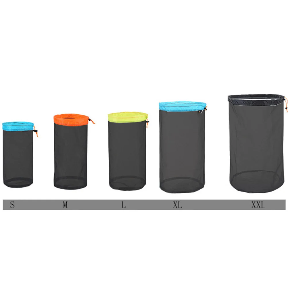 

Mesh Drawstring Storage Bag Color Matching Large Capacity Compressed Organizer Multifunctional Laundry Dirty Clothes Pouch Xxl