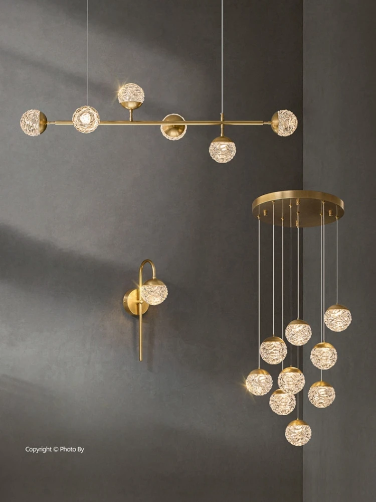 

Loft Antique led Glass Ball Pendant Lamp LED sconce for dining Room Staircase Lighting Bar Lustre Pendente Kitchen Hanging Lamps