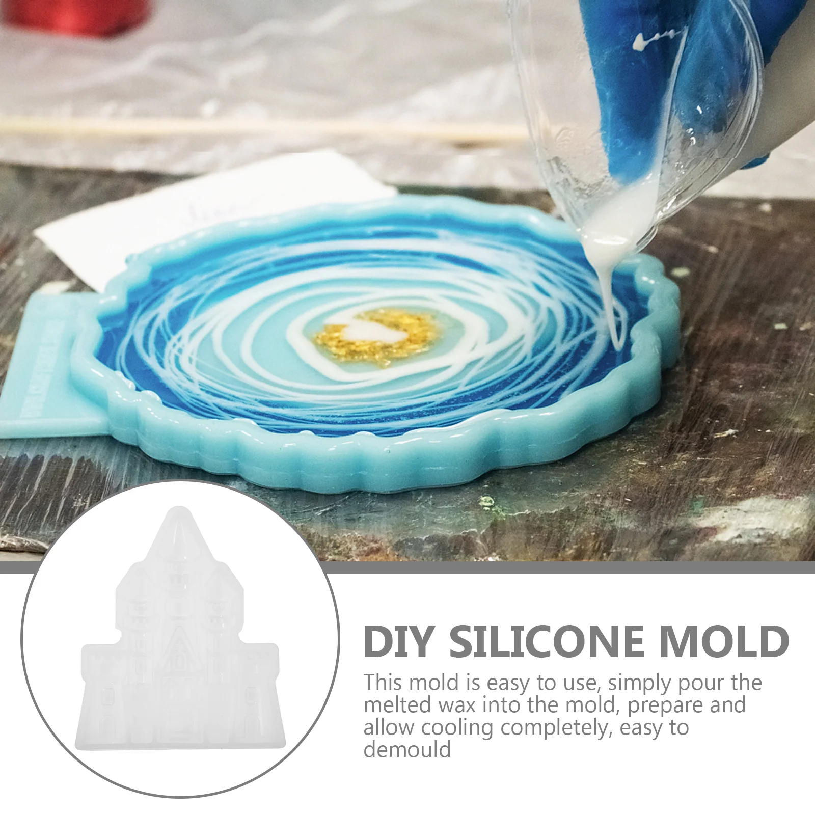 

Силиконовая форма в форме замка, гибкая форма для эпоксидной смолы, сделай сам, для рукоделия ручной работы, эпоксидные формы, силиконовые формы «сделай сам»