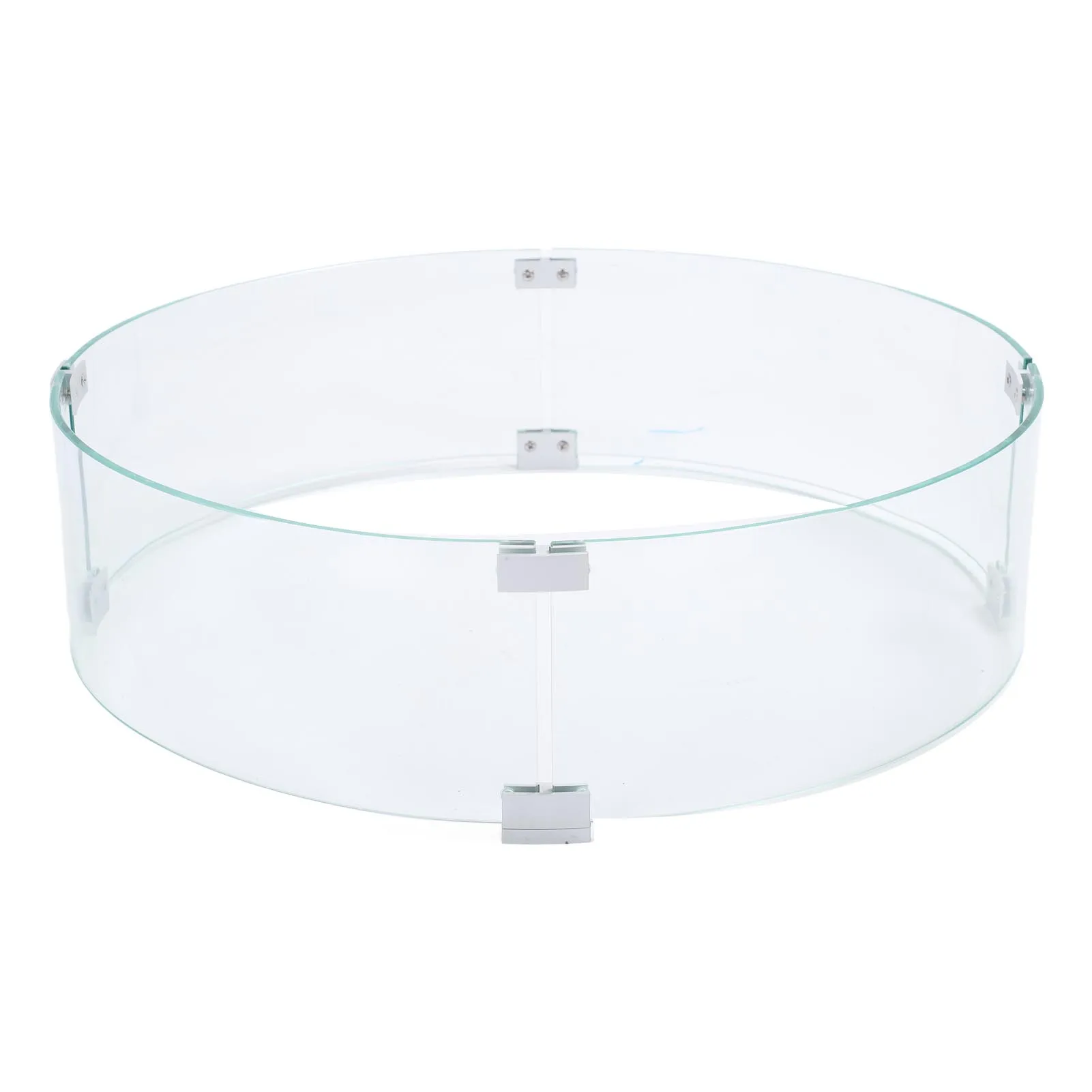 

Tempered Glass Round Fire Pit Wind Guard Windscreen Clear Flame Shield 650mm Diameter 6mm Thickness Tempered Glass Flame Shield