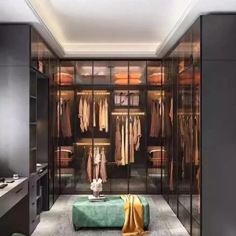 Organizer Housekeeper Wall Bedroom Furniture For Clothes Wooden Wardrobe Folding Clothes Guard Home Furniture Single Wardrobes