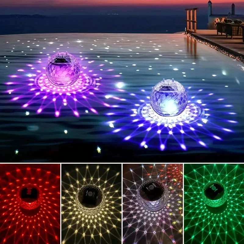 Lampe LED flottante étanche pour piscine, alimentée par énergie solaire, luminaire décoratif d'intérieur, idéal pour un sécuritaires à poissons