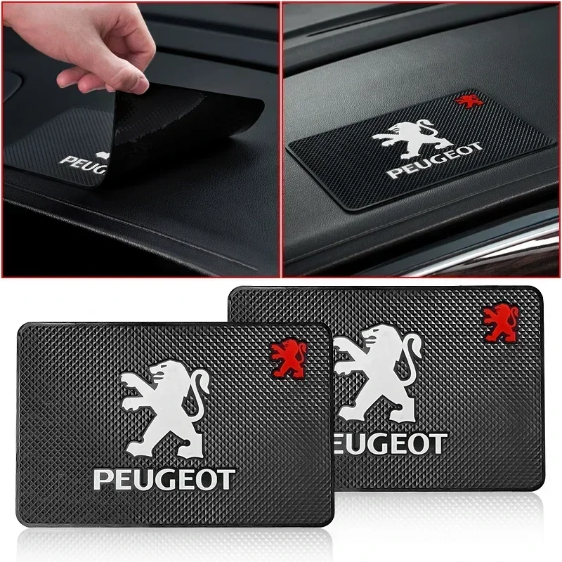 Car Special Phone Non-Slip Pad Dashboard Storage Mat For Peugeot 107 106 205 4008 301 206 307 308 3008 207 208 407 508 2008 5008