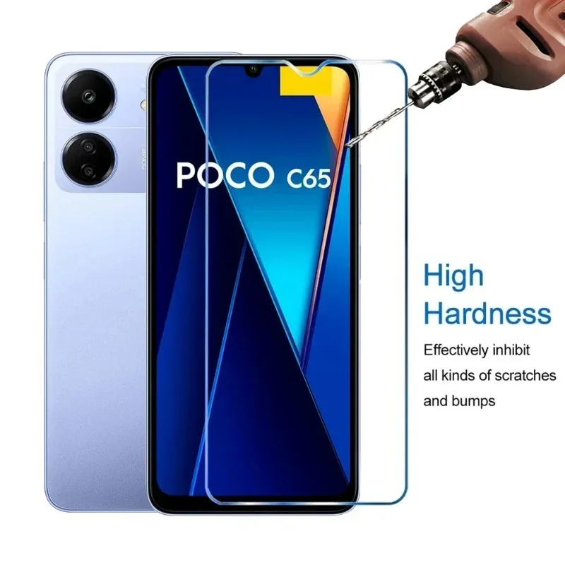 4IN1 Tempered Glass for POCO C65 C40 M6 M5 M4 Screen Protector for POCO F6 F5 F4 F3 X6 X5 X4 X3 GT Pro 5G Protective Lens Film