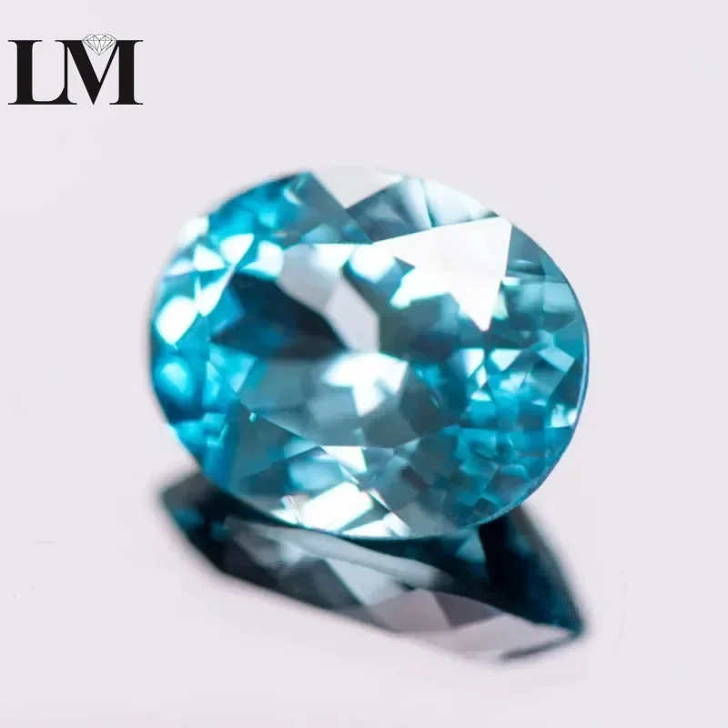 Lab Grown Sapphire Aquamarine Color Oval Cut Top Quality Charm Gemstones For DIY Jewelry Making Rings Selectable AGL Certificate