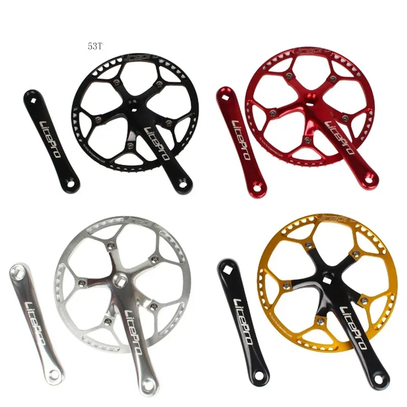 Litepro 45-58T Single Speed 130mm BCD Folding Bike Chainring And Crank BMX Alloy Chainwheel