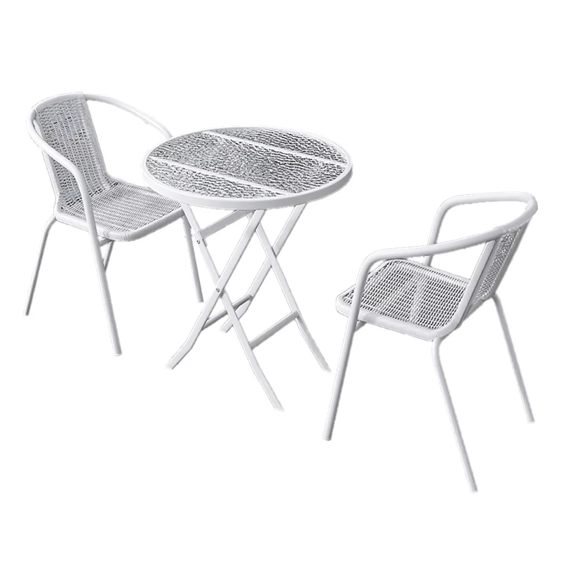 

Balcony folding outdoor small tables and chairs household terrace garden leisure tables High Quality